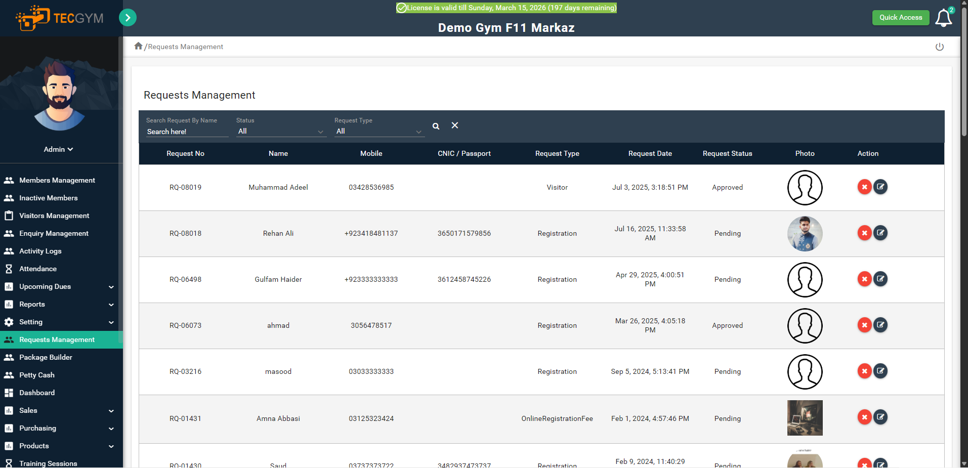 TecGym Request and Workflow Management Software